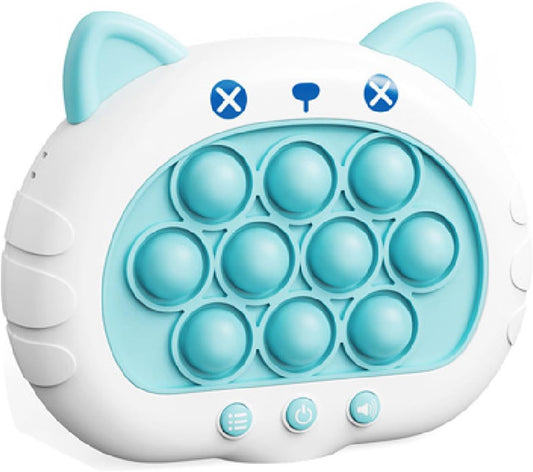 Creative Stress Relief Toys, Decompression Breakthrough Puzzle Pop Button Gopher Game Machine, Novelty Fidget Toys Party Favor Gifts for Kids Adults, Toy for 3+ Year Old (Blue Cat)