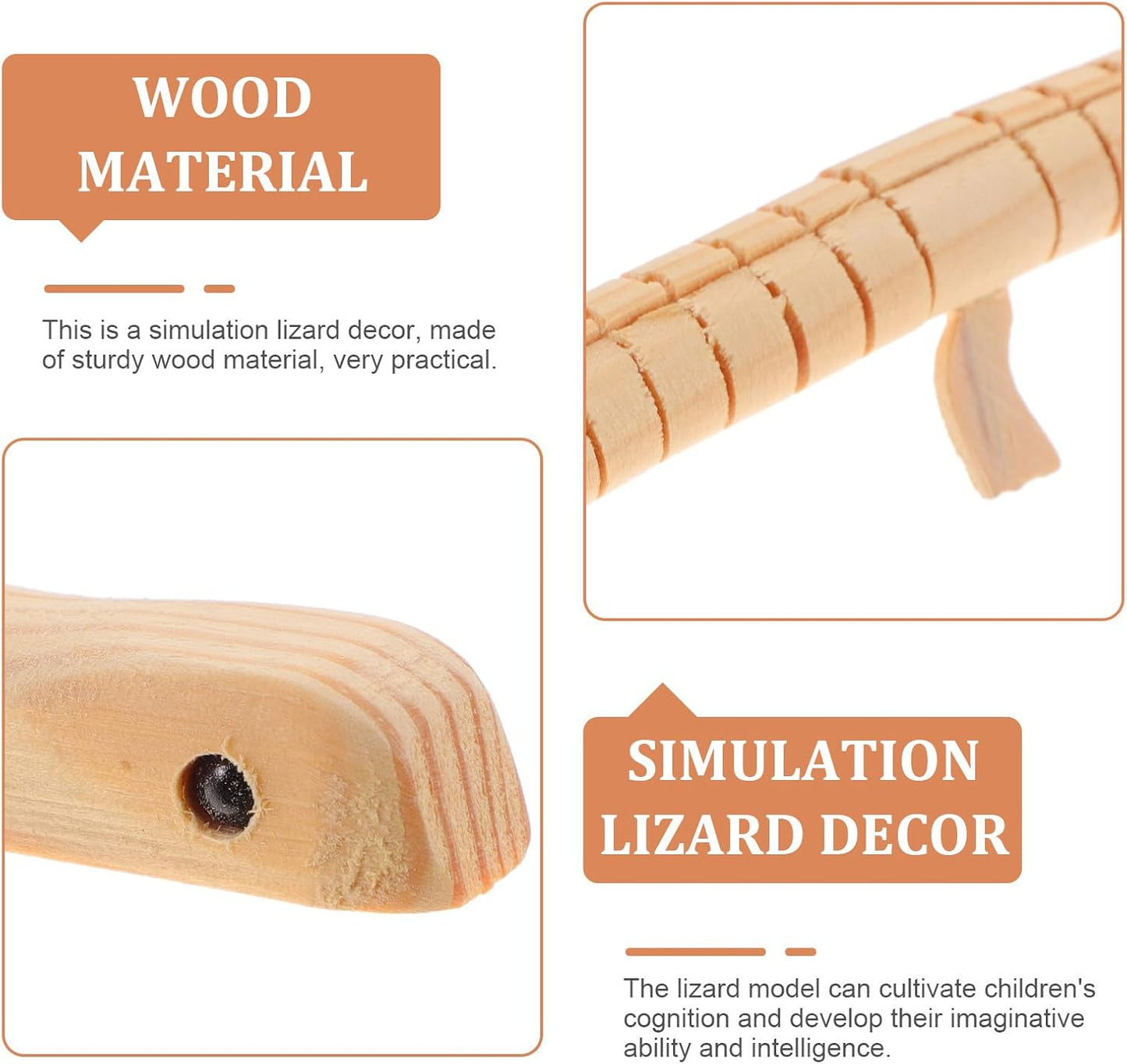 TOYANDONA 25 Pcs Wooden Wiggly Toy Wiggly Animals Toy Wood Lizard Toy Wooden DIY Lizard Toy Wood Wiggle Lizard Wood Crafts Toys Lizard Dol Kid Toys Realistic Wood Lizard Baby Blank Child