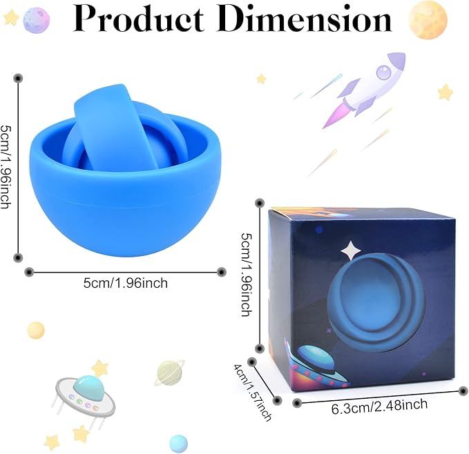 Fidget Toy Adults 2PC, Fidget Spinner for Kids with Autism, Sensory Gifts for Teens Kids, Quiet Office Desk Toy ADHD Stress Relief Finger Toy