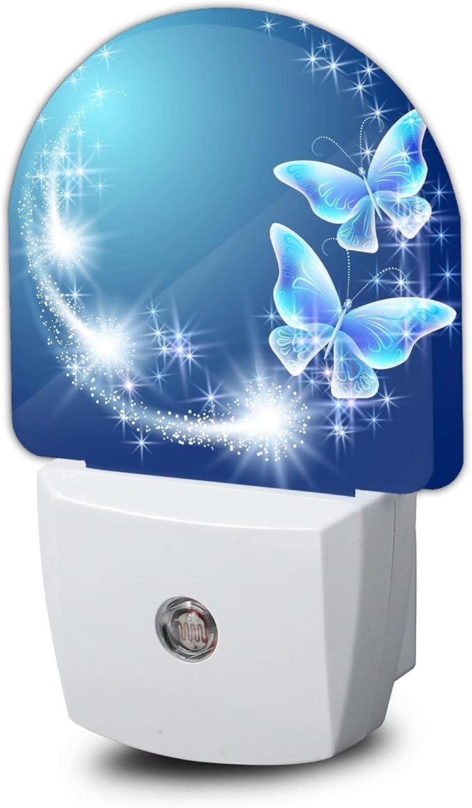 Butterfly Night Light,Night Lights Plug into Wall with Dusk to Dawn Sensor,Lamp for Bedroom Bathroom Hallway Nightlight for Women Girls