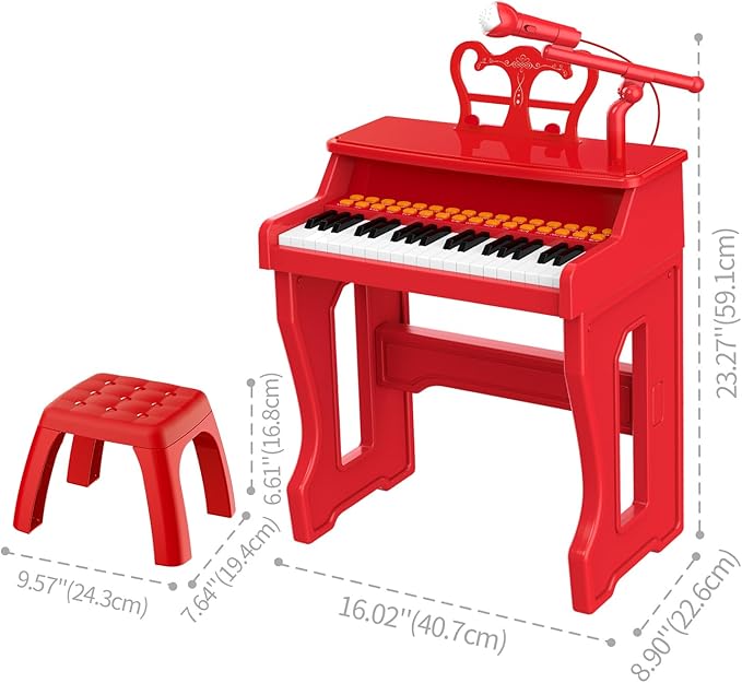 Toy Pianos for Kids Ages 3-7 - Children's Musical Keyboard for Beginners Boys Girls Birthday Gift Learning Piano 37 Keys 4 5 6 8 Years Old Girls and Boys Birthday Gift