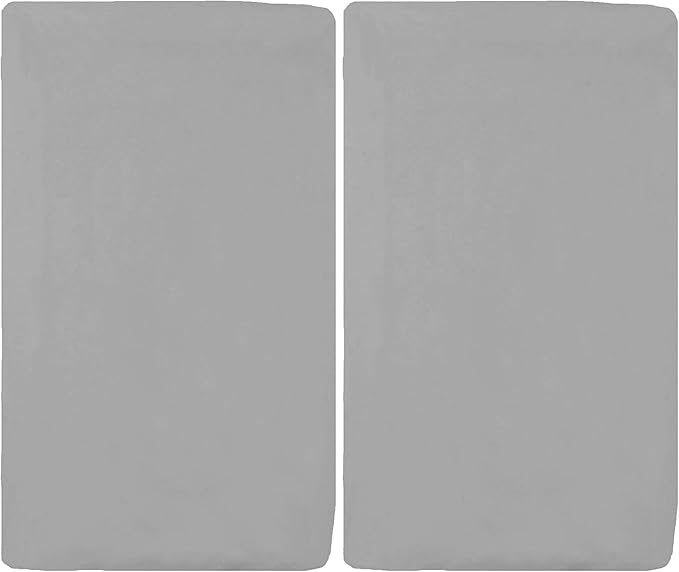 American Baby Company 100% Natural Cotton Fitted Cradle/Bassinet Sheet 36" x 18" - Soft, Breathable & Hypoallergenic Bed Sheet, Gray, Neutral for Boys & Girls (Pack of 2)