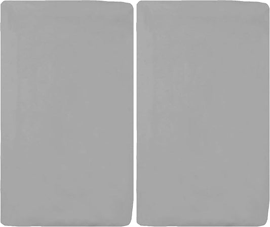 American Baby Company 100% Natural Cotton Fitted Cradle/Bassinet Sheet 36" x 18" - Soft, Breathable & Hypoallergenic Bed Sheet, Gray, Neutral for Boys & Girls (Pack of 2)