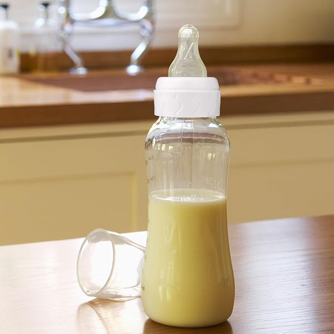 4pcs Bottle Nipple Collars Rings, Compatible with Dr. Brown's Narrow Plastic & Glass Bottles Bottles 4oz & 8oz No Leak or Spills Replacement Bottle Nipple Ring Collars Baby Feeding Accessories