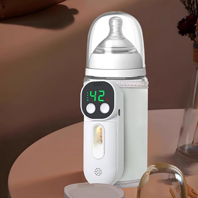 TOPINCN Portable Travel Bottle Warmer 18w Bottle Warmer Cordless 8000mah Rechargeable Constant Warming Portable Milk Bottle Heater for Travel