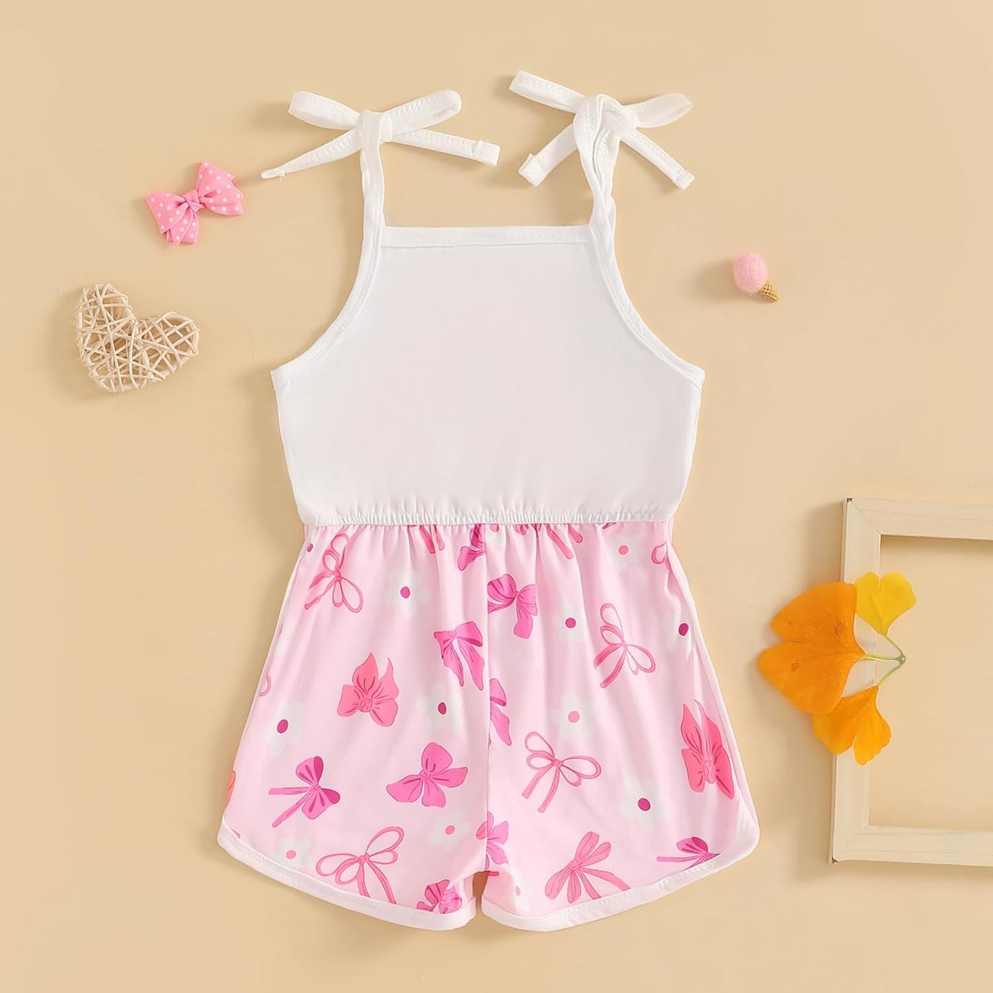 WZTYYDS Toddler Baby Girl Summer Clothes Floral Romper Tie-Up Strap Halter Jumpsuit Infant Summer Sling Playsuit 6M-3T