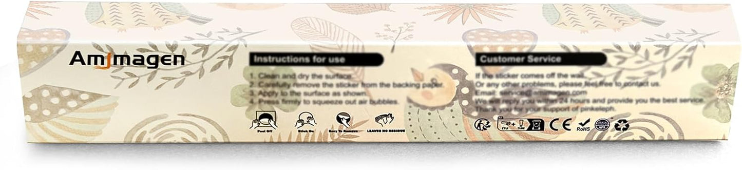 Pink Animals Baby Wall Stickers - Forest Lion Elephant Monkey Hippo Wall Decals - Girls Baby Nursery Kids Room Wall Decor