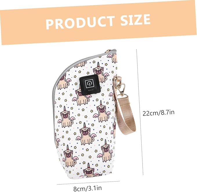 Bottle Warmer Bag Bottle Sleeve Heat Settings Portable Car Travel Accessory for Boys and Girls