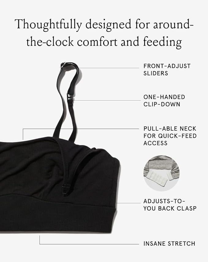 Bodily Everything Bra for Pregnancy, Nursing & Breastfeeding, Soft, Stretchy, Maternity & Sleep Bra with Nursing Access