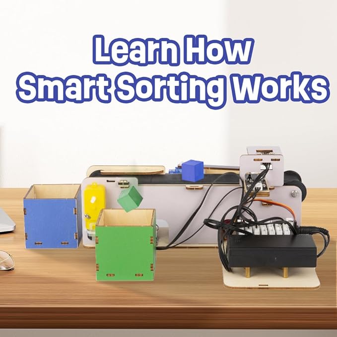 ACEBOTT 3-in-1 ESP32 IoT Control Smart Factory Starter Kit, Electronics Programming Kit Compatible with Arduino Scratch Online Tutorials, School DIY Education Solution Series STEAM Set for Teens 12+