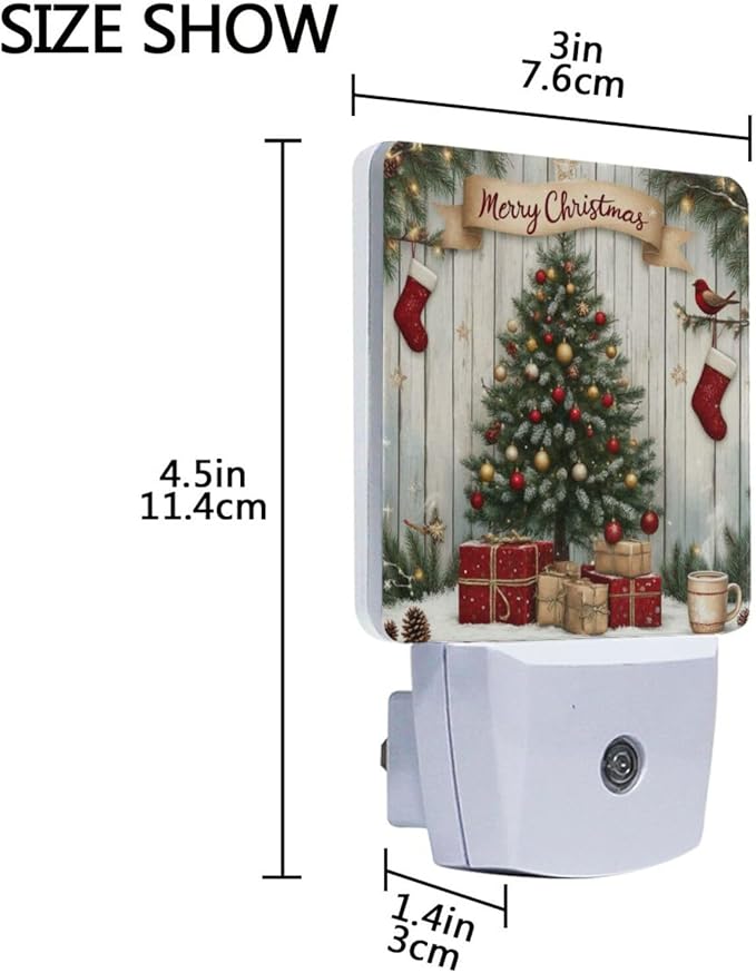 Aslsiy Night Light for Kids Christmas Tree Snowflakes Sparkling (22) Plug in Wall Lamp LED Dusk to Dawn Sensor Energy Saving Nightlight for Boys Girls Men Women