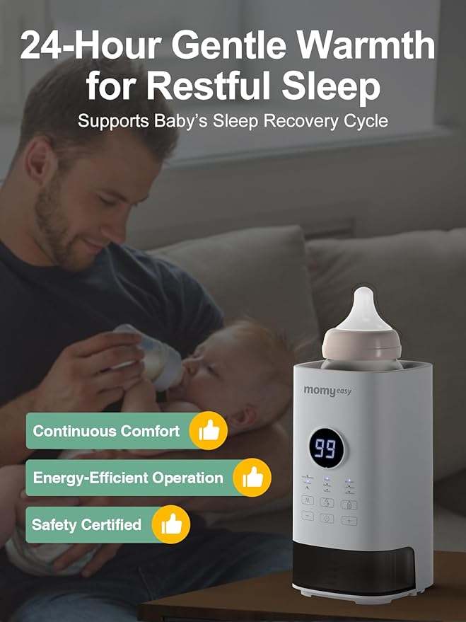 MOMYEASY Bottle Warmer, Fast Baby Bottle Warmer for All Bottles, Milk Warmer with Accurate Display Timer, Temperature Control and Auto Shutoff, Bottle Warmers for Breastmilk & Formula