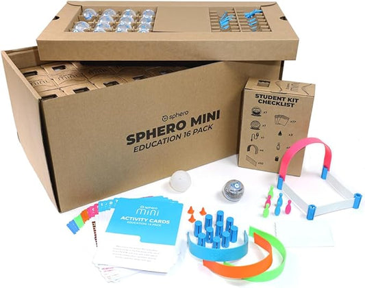 Sphero Mini 16-Pack - 16 App-Enabled Programmable Robot Balls - Coding & STEAM Learning Kit for Classrooms - Programming for Beginners - Introduce Computer Science & Coding - Ages 8+