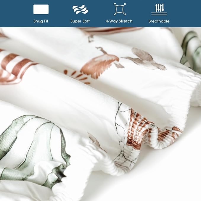 GRSSDER Pack n Play Sheets Fitted 3 Pack, Stretchy Ultra Soft Jersey Knit Pack and Play Sheets, Universal Fitted Portable/Mini Crib Mattresses Snug and Safe, Neutral Pattern of Cars Print