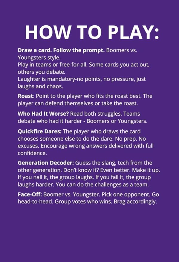 SHIMANY Over The Hill Hilarious Party Card Game for Boomers & Youngsters. Great for Birthdays, Family Gatherings & Adult Game Night