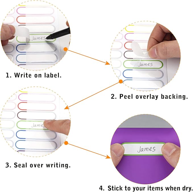 Baby Bottle Labels for Daycare, 128 PCS Waterproof Name Labels for Kids Stuff School Supplies, Self Laminating, Dishwasher Safe, Name Stickers for Sippy Cup, Plastic Water Bottle, Day Care Essentials