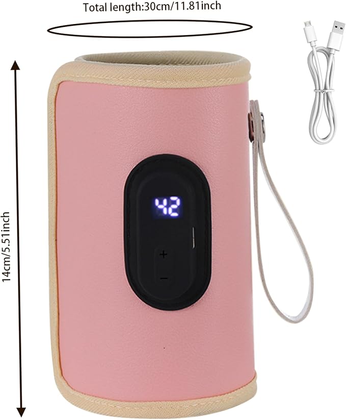 Portable Bottle Warmer Portable Bottle Warmer 18w Quick Heating Baby Temperature Adjustable USB Baby Heater for Home Family Style 2