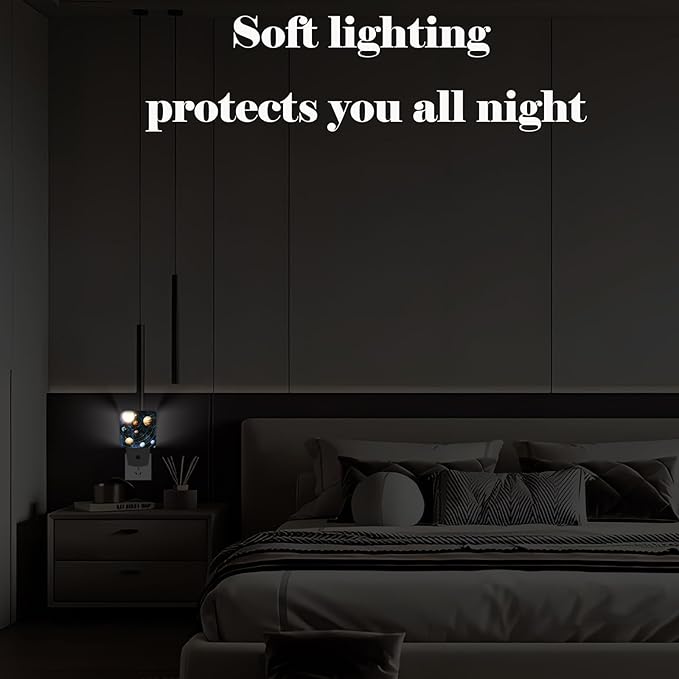 Solar System Planets Night Light,Plug-in Nightlights Auto Sensor Night Lamp Dusk-to-Dawn Lamp Home Decor for Nursery Children Girls Boys