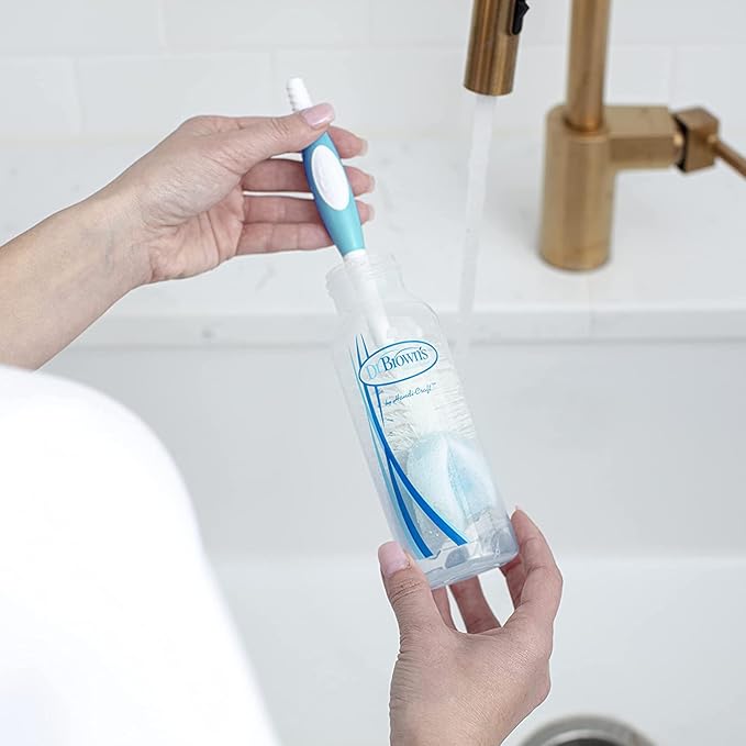 Dr. Brown’s Insta-Feed Bottle Warmer and Sterilizer with Anti-Colic Options+ Narrow Baby Bottles 4 oz, with Level 1 Slow Flow Nipple, 4 Pack, 0m+ and Bottle Cleaning Brush Set, Blue