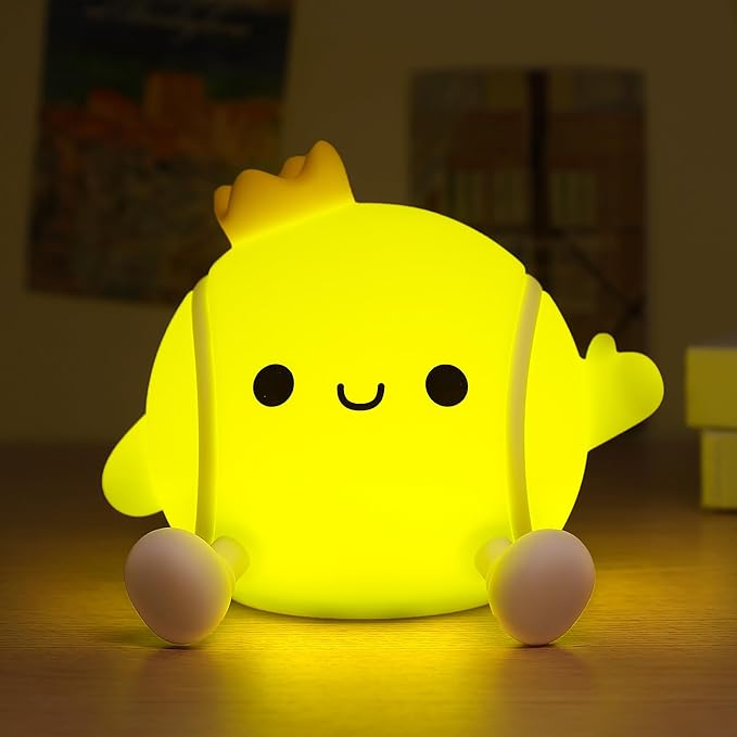 Attivilife Tennis Night Light, Tennis Ball Gifts for Kids, Rechargeable Nursery Bedroom Table Decor Dimmable LED Touch Lamp, Birthday Graduation Christmas Gift for Baby Boy Girl Teen Adult Athlete