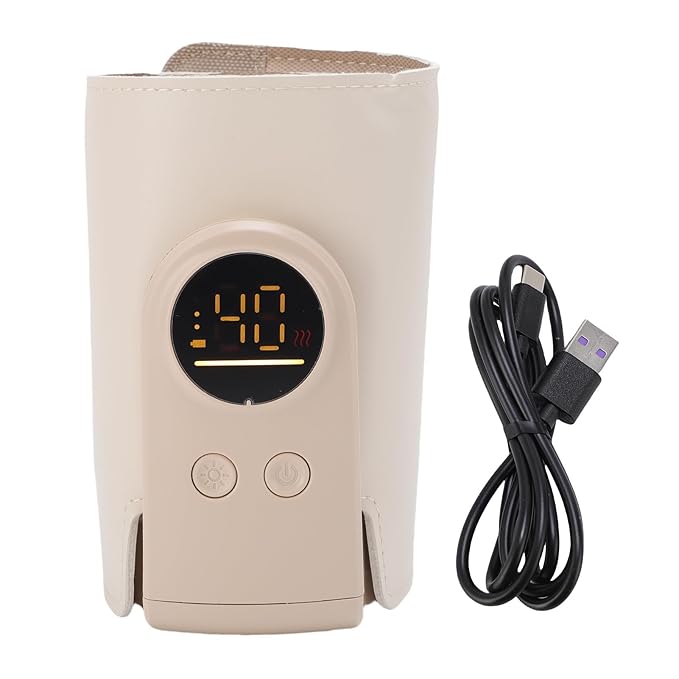 Cordless Baby Bottle Warmer, Portable Fast Baby Milk Warmer Breastmilk Warmer with Intelligent Temperature Adjustment for Home Travel Nighttime Feedings