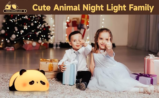 Cute Duck/Chicken/Pig/Rabbit/Panda Night Light, LED Squishy Animal Novelty Lamp for Toddler Baby Kids, Nursery Touch Kawaii Room/House Decor