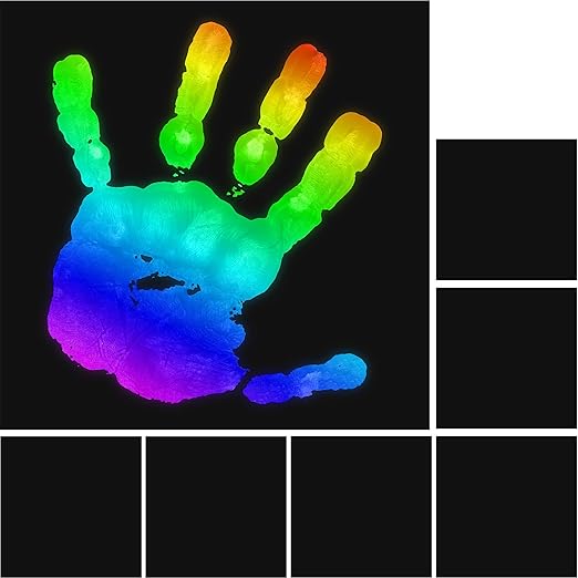 Spakon 6 Pcs Heat Sensitive Sheet Temperature Sensitive Sheet 6 Color Changing Heat Board, 24 to 34 Celsius Degree Transition for Science Experiment (10 x 10 Inch)