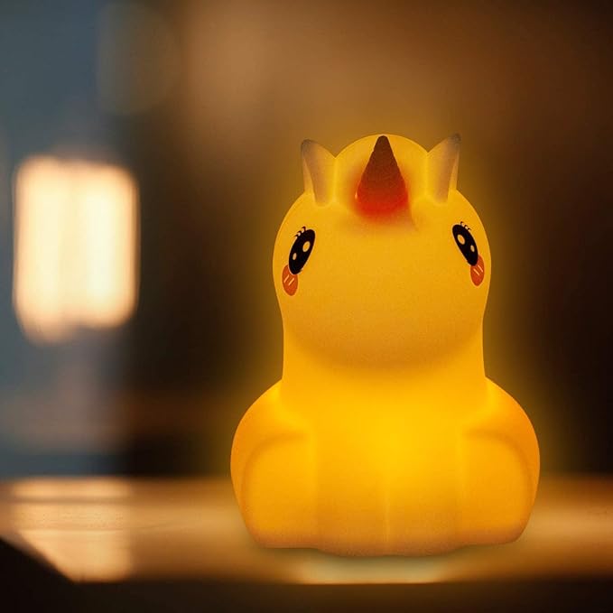 Night Light, Big Size Night Light for Kids, Bedside Multicolor Lamp for Children, Remote&Touch Control, Break Resistant, Adjustable Brightness & Color, Timing Function - Large Unicorn