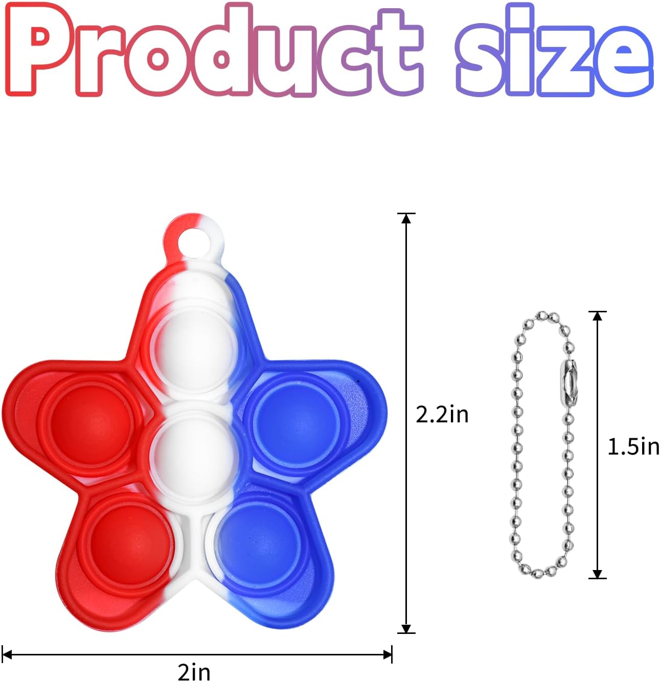 Independence Day Pop dget Toys Fidget Toy Mini Pop Push Fidget Mini Pop Keychain Fidget ToysStress Relief Party Favor Gifts for Kids 30pcs