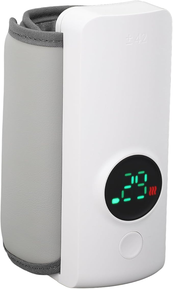 Portable Bottle Warmer, Bottle Heating Sleeve for Breastmilk or Baby Formula, Fast Baby Bottle Warmer with 6000mAh Battery, Battery Powered