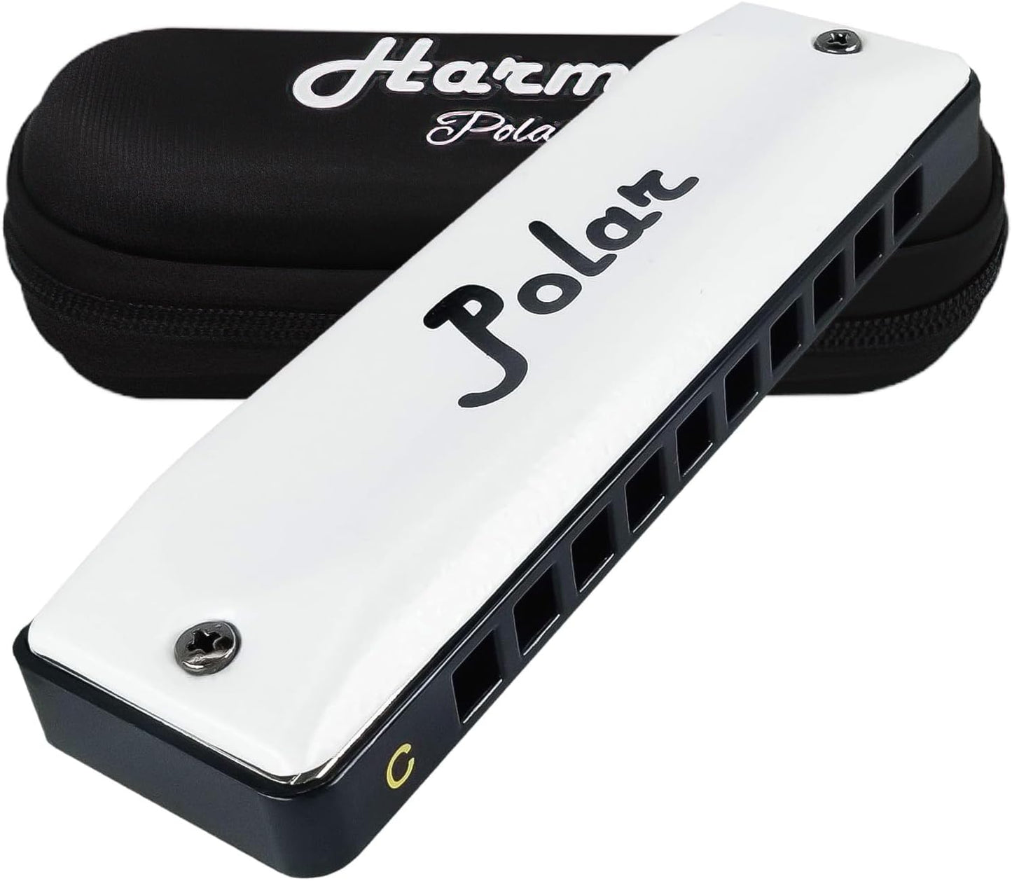 Harmo Polar Diatonic Harmonica Key of G - 10 Holes 20 Notes, Blues Harp Mouth Organ With Case, Phosphor Bronze Reeds, Suitable for All Genres, Harmonica for Kids, Adult, Beginners & Professionals