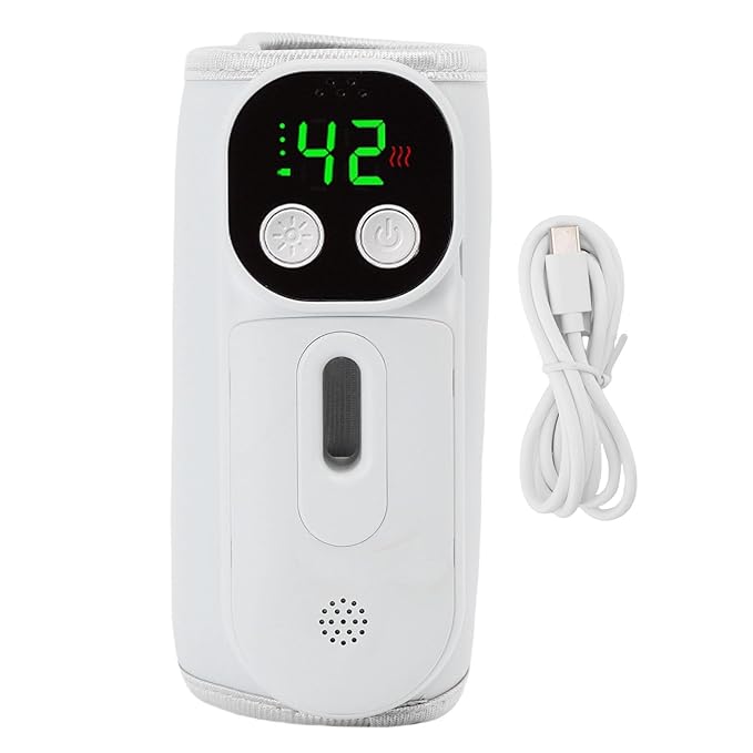 Luqeeg Bottle Warmer, Fast Infant Milk Warmer with LED Display Accurate Temp Control Defrosting Sterili Zing Temperature Sensors for Breastmilk Home Outdoor Travel All Bottles