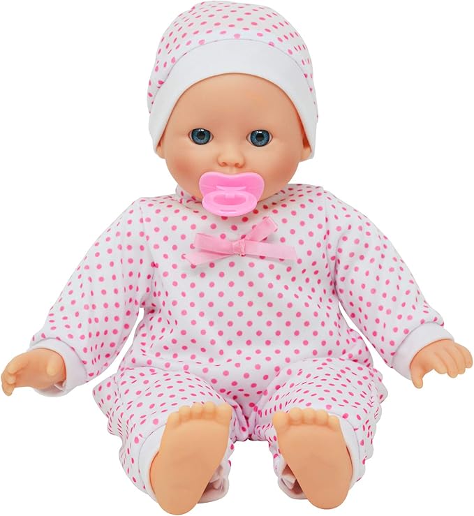 14 inch Soft Body Caucasian Baby Doll - Newborn Dolls for Girls with Doll Pacifier