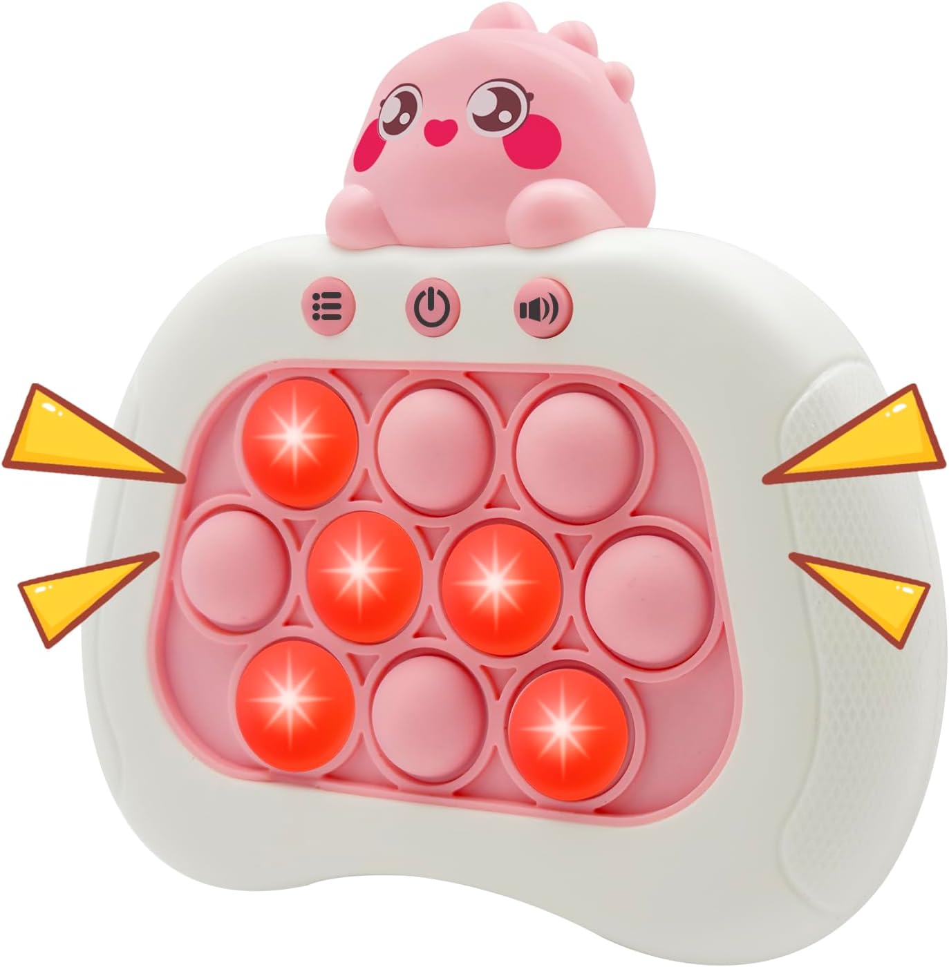 Pop Fidgets Game Toys,Handheld Speed Pushing Game Machine,Quick Push Game,Fidget Game Toy for 6 7 8 9 10 11 12 Boys Girls Teens（Dino）