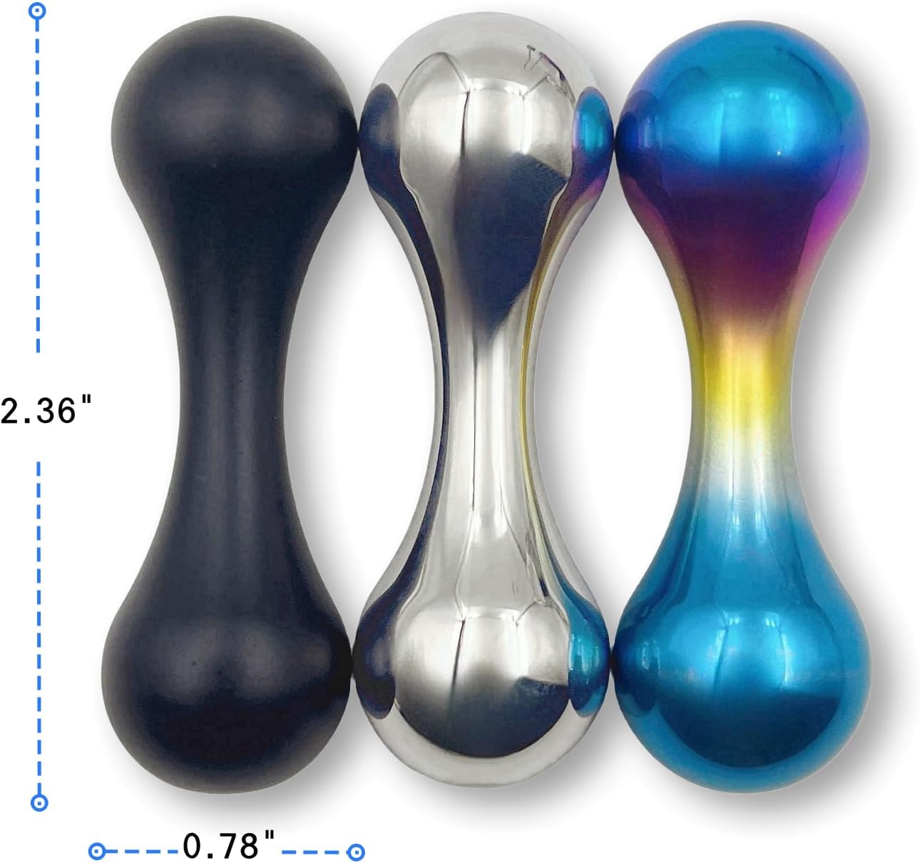 Knucklebone Skill Toys, Small Bone Toys, Made of Metal, Portable EDC Fingers Fidget Toys, Gifts for Skill Players (Titanium/Dazzling Colour)