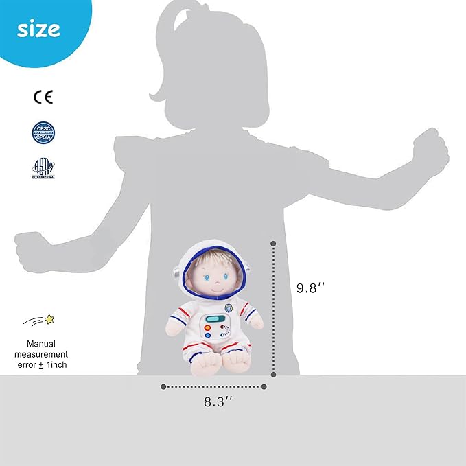 June Garden 12" Sweet Dolly Astronaut - Stuffed Ultra Soft Baby Doll for Birth and Up - Spacesuit Outfit