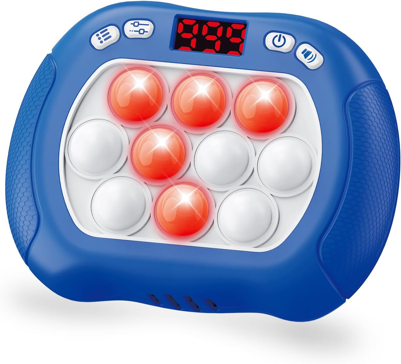 Pop Game Light Up Fidget Toy for Kids, 6 Modes LED Screen Quick Push Pop Game Controller Electric Fidget Popper Game Quick Push Bubble Game Birthday Toys for Kids Boys Blue