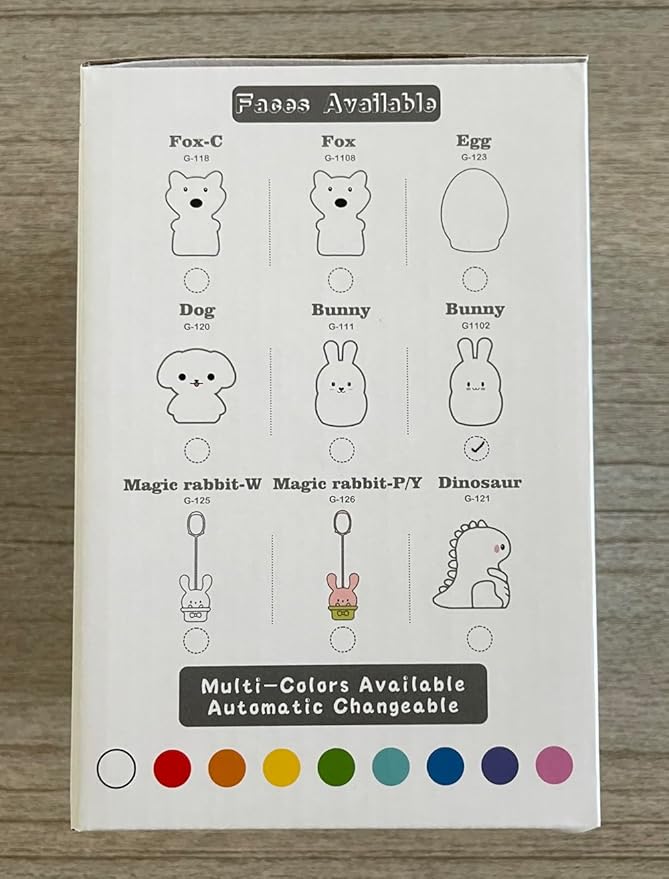 Rabbit Night Lights for Kids, Babies Nursery Lamp, Kids lamp, Child Bedroom Bedside Lamp, Changeable Brightness & Color Children's Table Night-Lights, Holiday Gifts, Child Gift - Medium