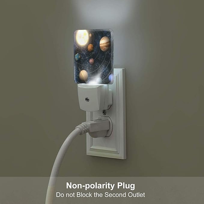 Solar System Planets Night Light,Plug-in Nightlights Auto Sensor Night Lamp Dusk-to-Dawn Lamp Home Decor for Nursery Children Girls Boys