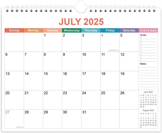 Calendar 2025-2026 - Wall Calendar from September 2025 to December 2026, 2025 Calendar with Premium Paper, Twin-Wire Binding & Hanging Hook, 11.5" x 14.5", Colorful