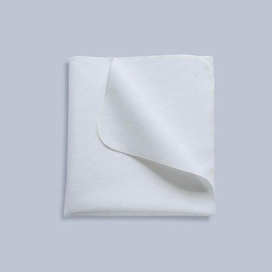 Waterproof Crib Pad, Mattress Protector - Reusable Incontinence Flannel Crib Protector, 27" x 50", for Baby, Toddler, Elderly, Pets - White