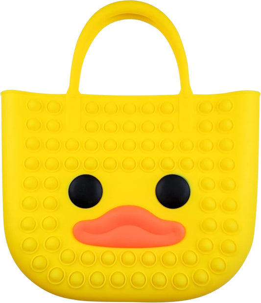 BABANA Fidget Purse for Girls - Bubble Push Pop Bag with Crazy Eyes, Silicone Fidget Handbag Toy for Kids | Birthday, Easter