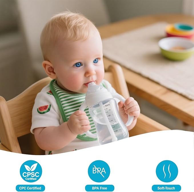 8pcs Replacement Silicone Spout Nipple for NUK Activity and Learner Cup, Soft Transition Spout for Sippy Cups, Silicone BPA-Free, Leak-Proof, Easy Transition from Bottle to Cup