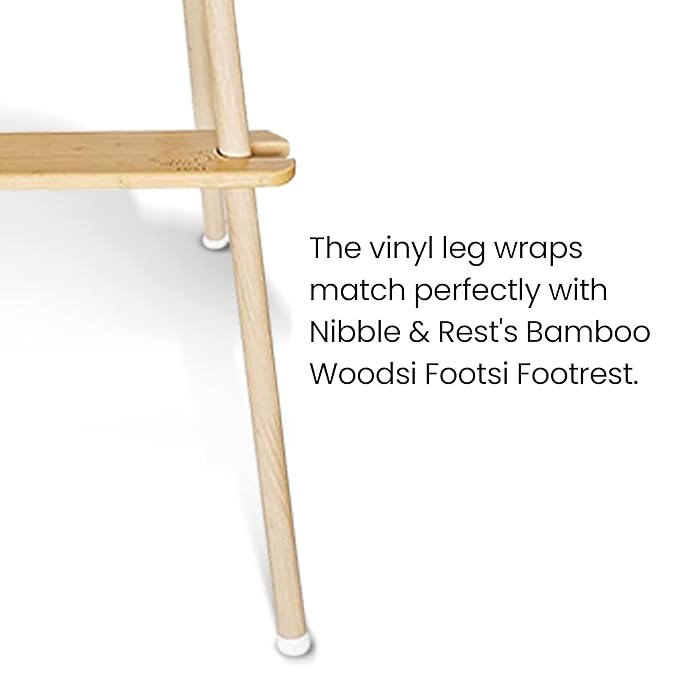 Nibble and Rest Highchair Decorative Leg Wraps, Bamboo Style, Highchair Accessories, Compatible with IKEA Antilop Highchair, Includes 4 Pre-Cut Adhesive Strips