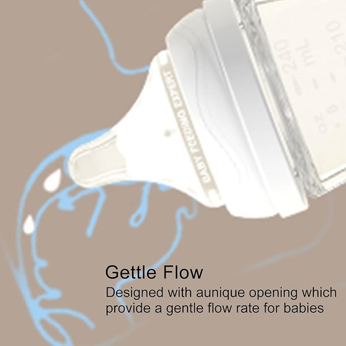 Natural Glass Baby Bottles Gentle & Extra Slow Flow, Newborn Breastfeeding Bottle with Anti Colic Nipple for 0 Months Babies, 3 Packs (White (5 Ounce), 1 Count (Pack of 3))