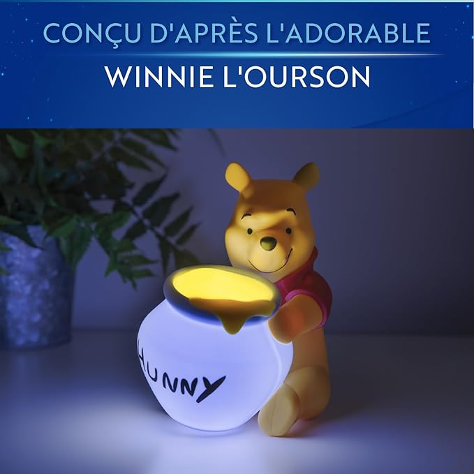 Paladone Winnie The Pooh Hunny Light - Officially Licensed Portable Night Light 16.5cm (6.4"), Disney Lamp for Nursery or Kids Bedroom