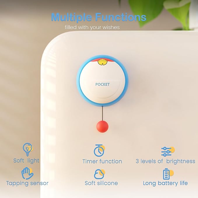 Night Light for Kids, 3-Level Dimmable Silicone Lamp, Rechargeable Touch LED Light for Toddlers, Baby, Breastfeeding, Bedside and Nursery Decor, Gifts for Kids Girls