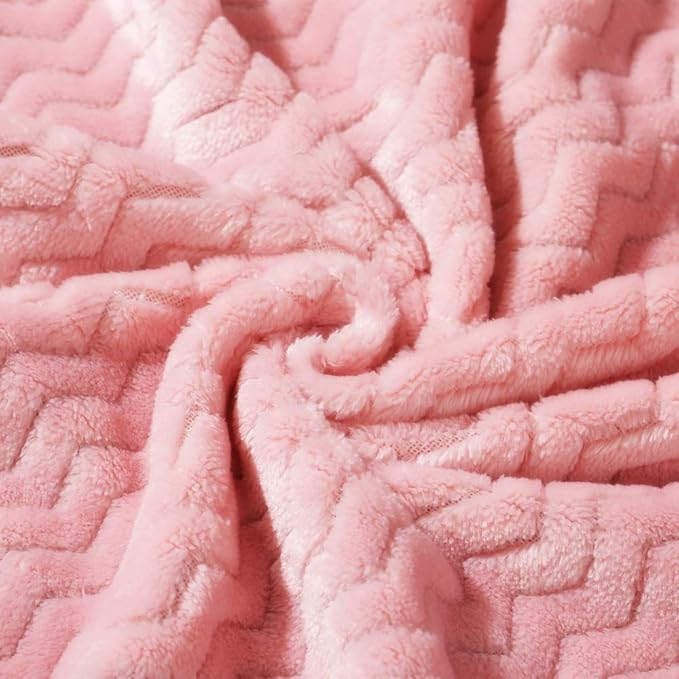 CREVENT 30''X40'' Soft Cozy Warm Baby Blankets for Boys Girls Solid Color - All Season Use - Newborn Essentials (Wave Pink)