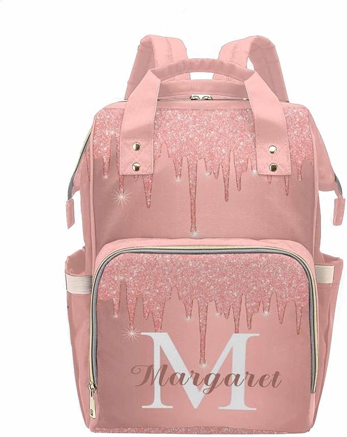 D-Story Customized Diaper Backpack Expandable Customize Baby Bag for Holiday Travel Cute Custom Diaper Bag Fashion Custom Name Personalized Mommy Bag