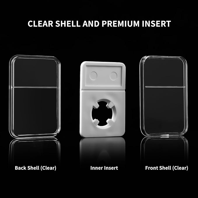 10-Pack Silver Dollar Coin Holder, 38mm Collection Coin Holder, Clear Acrylic Coin Slab Protectors and Display Case for Morgan, Peace, IKE Silver Coin, Four-Point Fixation Coin Capsules